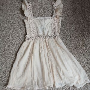 Elegant Cream Lace Dress